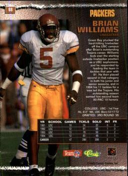 1995 Pro Line - St. Louis National Sports Collectors Convention Silver #68 Brian Williams Back