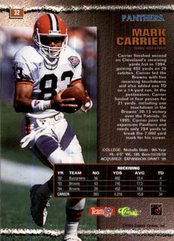 1995 Pro Line - Printer's Proofs Silver #32 Mark Carrier Back