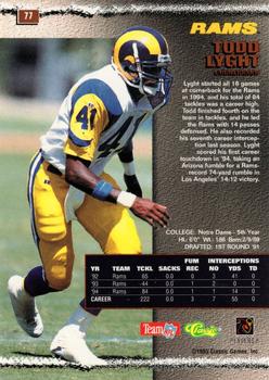 1995 Pro Line - Silver #77 Todd Lyght Back