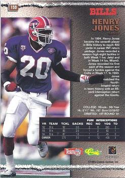 1995 Pro Line - Silver #159 Henry Jones Back