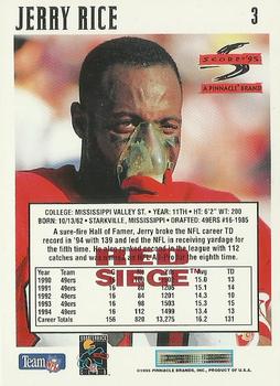 1995 Score - Red Siege #3 Jerry Rice Back
