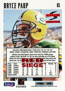 1995 Score - Red Siege #65 Bryce Paup Back