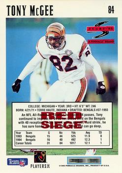 1995 Score - Red Siege #84 Tony McGee Back