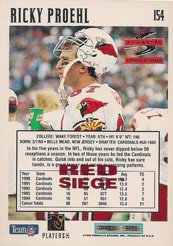 1995 Score - Red Siege #154 Ricky Proehl Back