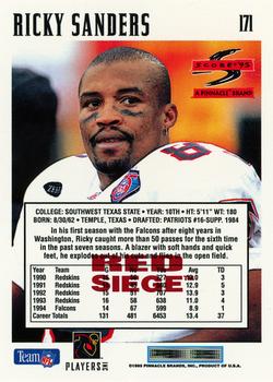 1995 Score - Red Siege #171 Ricky Sanders Back