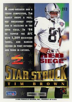 1995 Score - Red Siege #212 Tim Brown Back