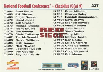 1995 Score - Red Siege #237 Jerry Rice Back