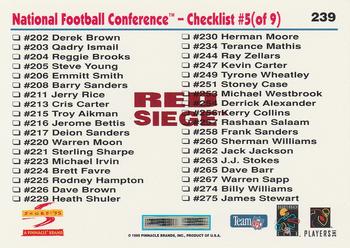 1995 Score - Red Siege #239 Steve Young Back