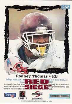 1995 Score - Red Siege #252 Rodney Thomas Back