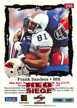 1995 Score - Red Siege #258 Frank Sanders Back