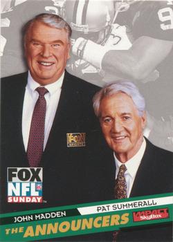 1995 SkyBox Impact - NFL on FOX: The Announcers #1 Pat Summerall / John Madden Front
