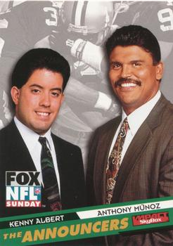 1995 SkyBox Impact - NFL on FOX: The Announcers #6 Kenny Albert / Anthony Munoz Front
