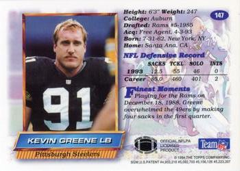 1994 Finest #147 Kevin Greene Back