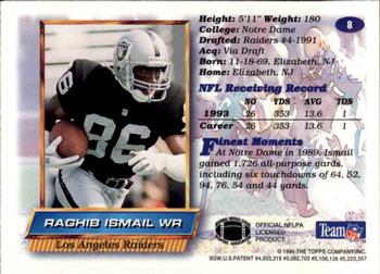 1994 Finest - Refractors #8 Raghib Ismail Back