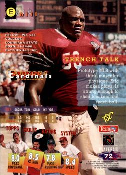 1995 Stadium Club - Members Only #72 Eric Hill Back