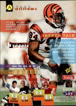 1995 Stadium Club - Members Only #107 Alfred Williams Back