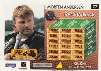 1995 Summit - Ground Zero #77 Morten Andersen Back