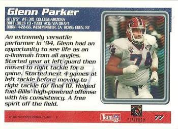 1995 Topps - Jacksonville Jaguars #77 Glenn Parker Back