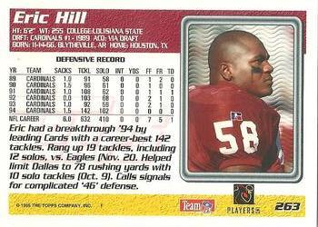 1995 Topps - Jacksonville Jaguars #263 Eric Hill Back