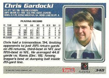 1995 Topps - Jacksonville Jaguars #348 Chris Gardocki Back