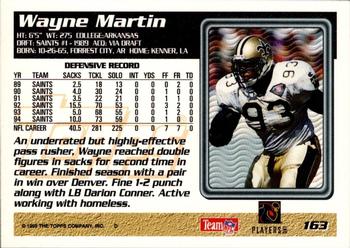 1995 Topps - Carolina Panthers #163 Wayne Martin Back