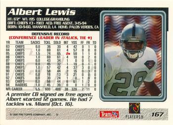 1995 Topps - Carolina Panthers #167 Albert Lewis Back