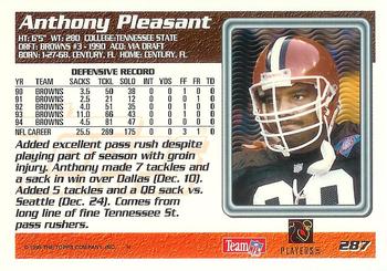 1995 Topps - Carolina Panthers #287 Anthony Pleasant Back