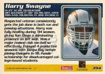 1995 Topps - Carolina Panthers #394 Harry Swayne Back