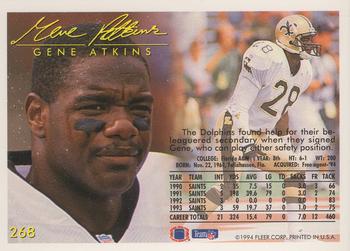 1994 Fleer #268 Gene Atkins Back