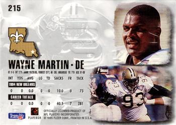 1995 Ultra - Gold Medallion #215 Wayne Martin Back