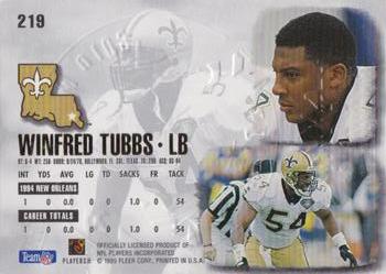 1995 Ultra - Gold Medallion #219 Winfred Tubbs Back