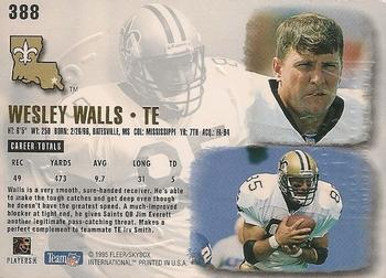 1995 Ultra - Gold Medallion #388 Wesley Walls Back