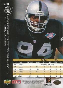 1995 Upper Deck - Electric Gold #280 Anthony Smith Back