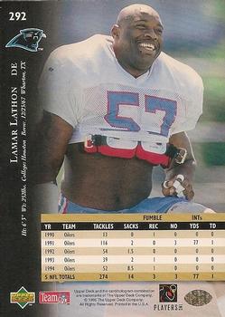 1995 Upper Deck - Electric Gold #292 Lamar Lathon Back