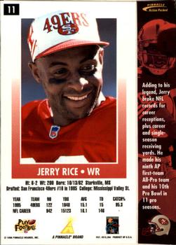 1996 Action Packed - Artist's Proofs #11 Jerry Rice Back