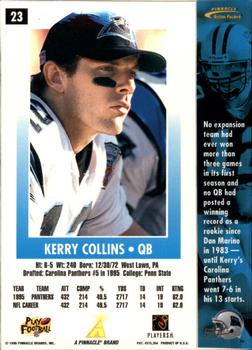 1996 Action Packed - Artist's Proofs #23 Kerry Collins Back