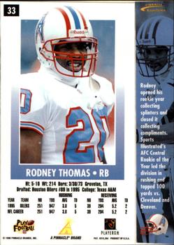 1996 Action Packed - Artist's Proofs #33 Rodney Thomas Back