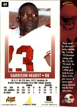 1996 Action Packed - Artist's Proofs #49 Garrison Hearst Back