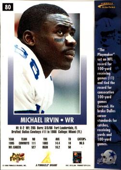 1996 Action Packed - Artist's Proofs #80 Michael Irvin Back