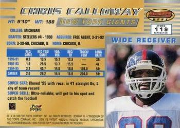 1996 Bowman's Best - Atomic Refractors #119 Chris Calloway Back
