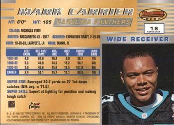 1996 Bowman's Best - Refractors #18 Mark Carrier Back