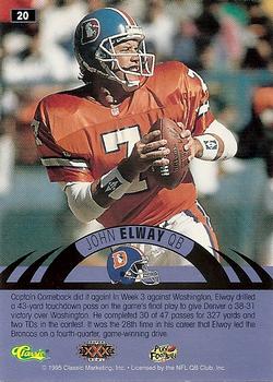 1996 Classic NFL Experience - Printer's Proofs #20 John Elway Back