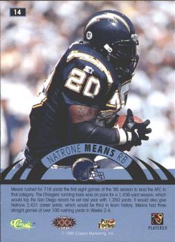 1996 Classic NFL Experience - Printer's Proofs #14 Natrone Means Back