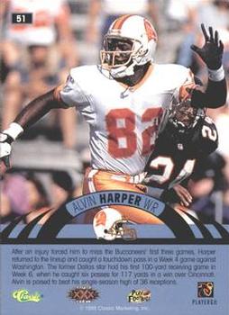 1996 Classic NFL Experience - Printer's Proofs #51 Alvin Harper Back