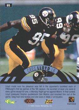 1996 Classic NFL Experience - Printer's Proofs #95 Greg Lloyd Back