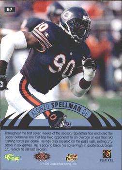 1996 Classic NFL Experience - Printer's Proofs #97 Alonzo Spellman Back