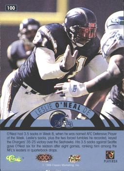 1996 Classic NFL Experience - Printer's Proofs #100 Leslie O'Neal Back