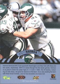 1996 Classic NFL Experience - Printer's Proofs #101 Andy Harmon Back