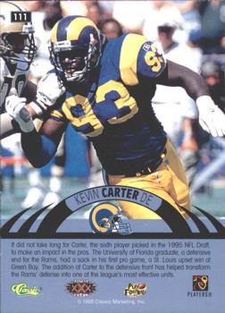 1996 Classic NFL Experience - Printer's Proofs #111 Kevin Carter Back