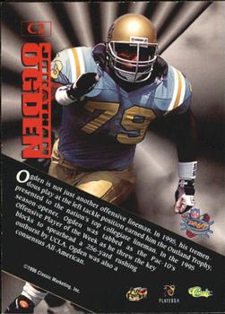 1996 Classic NFL Rookies - Rookie of the Year Contenders #C2 Jonathan Ogden Back